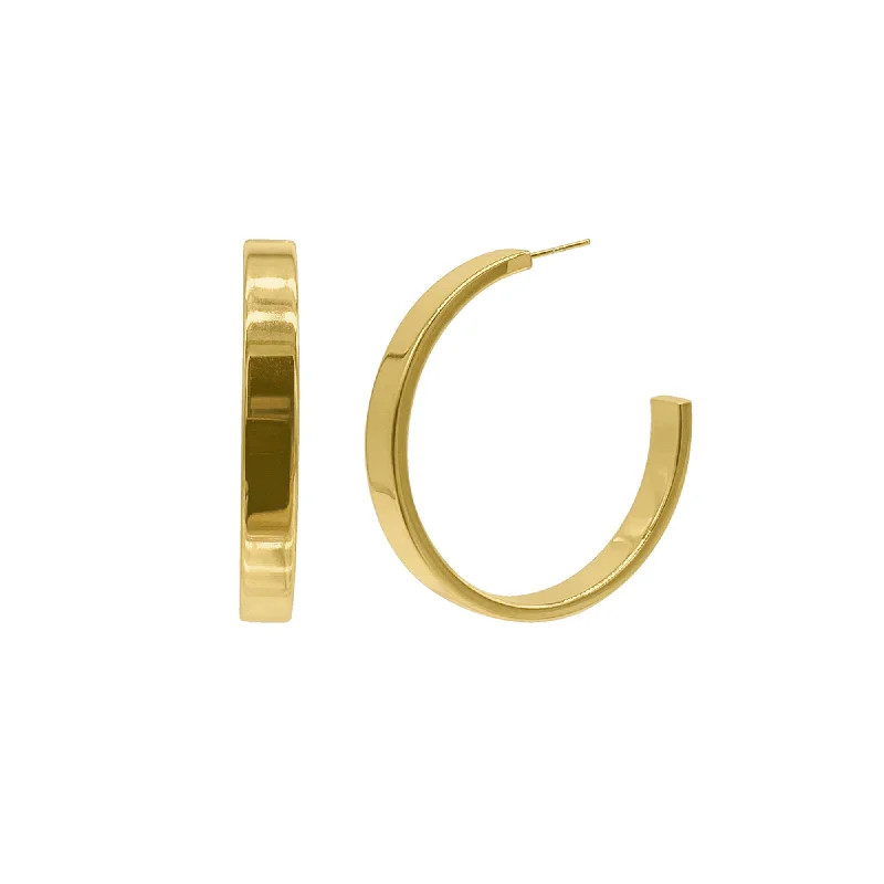 Seasonal Jewelry Deals – Elevate Your Style Tarnish Resistant 14k Gold Plated Flat Hoops Seasonal Jewelry Deals – Elevate Your Style Tarnish Resistant 14k Gold Plated Flat Hoops