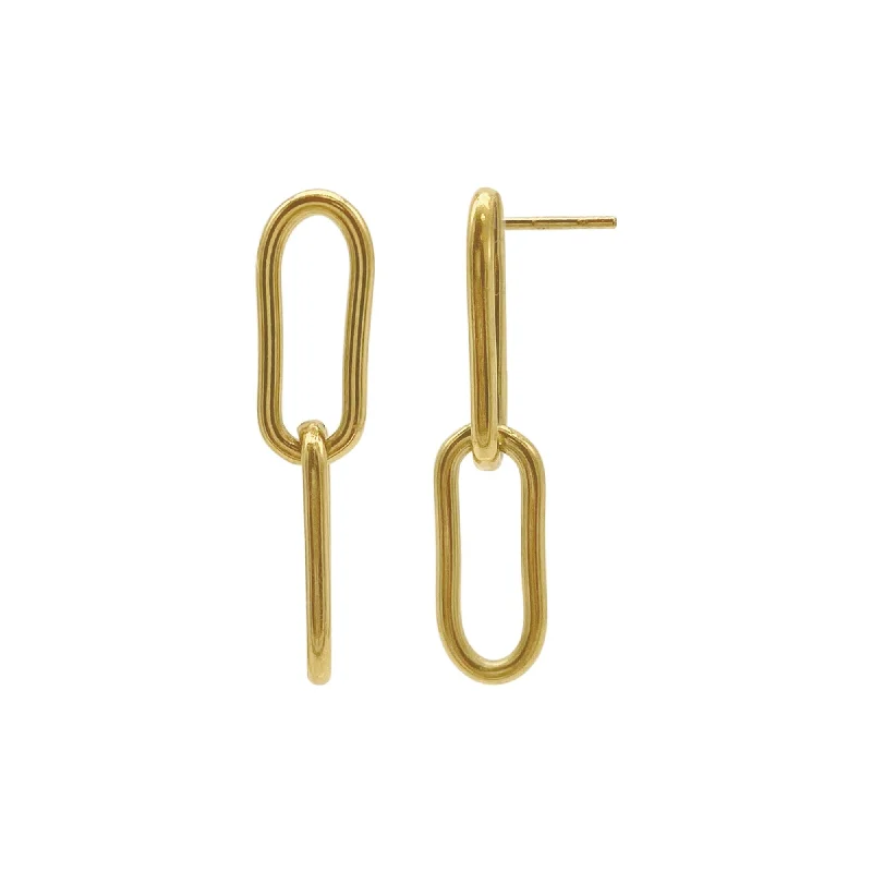 Limited-Time Offer On Elegant Jewelry Pieces Tarnish Resistant 14k Gold Plated Paper Clip Chain Drop Earrings Limited-Time Offer On Elegant Jewelry Pieces Tarnish Resistant 14k Gold Plated Paper Clip Chain Drop Earrings