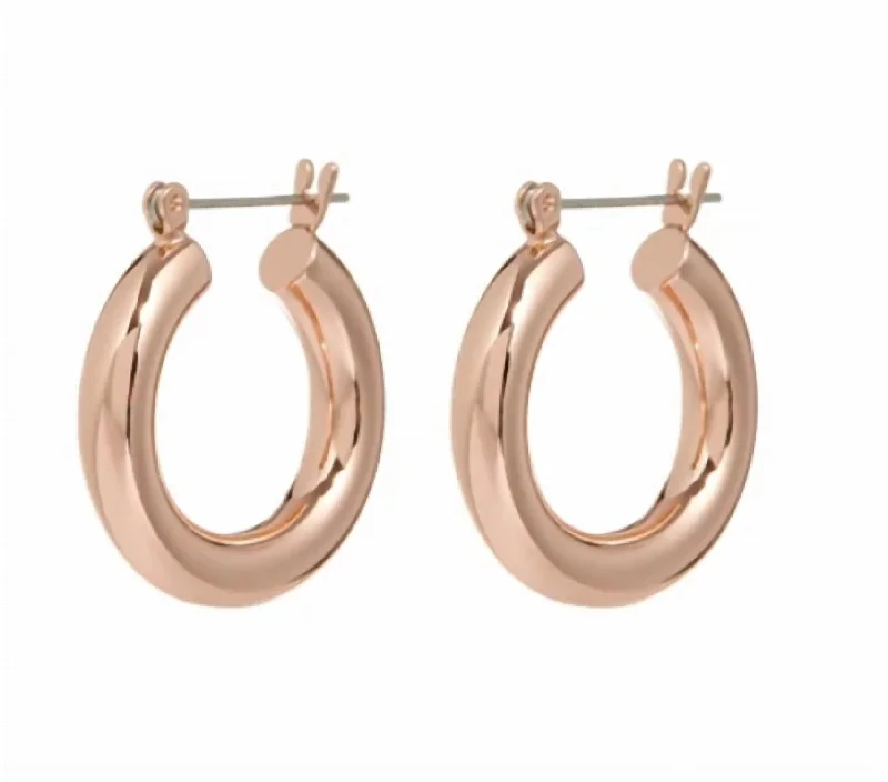 Unlock Unbeatable Jewelry Deals Before They’Re Gone Women's Baby Amalfi Tube Hoop Earrings In Rose Gold Unlock Unbeatable Jewelry Deals Before They’Re Gone Women's Baby Amalfi Tube Hoop Earrings In Rose Gold