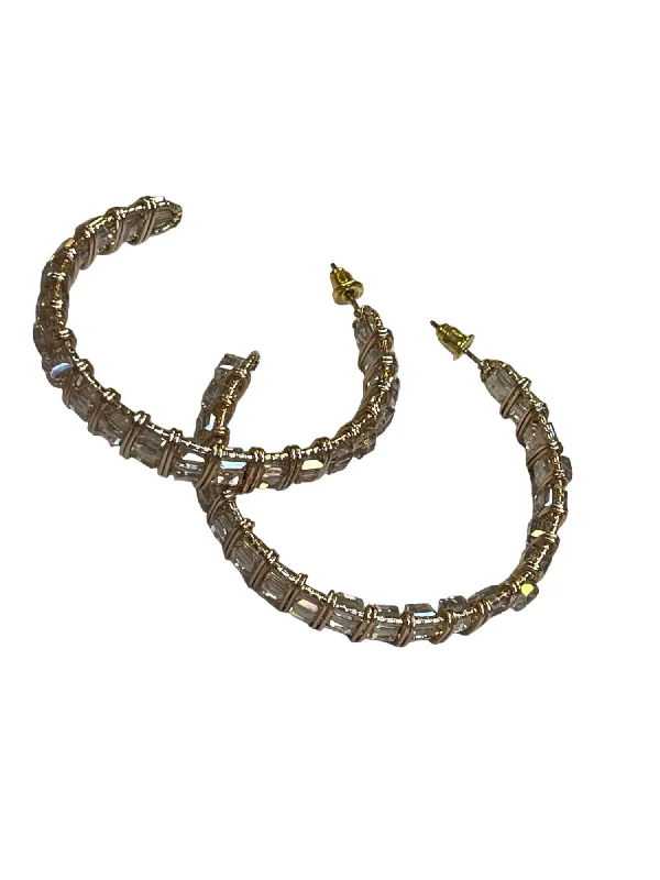 Shop Fine Jewelry With Amazing Deals Women's Champagne Hoop Earring In Gold