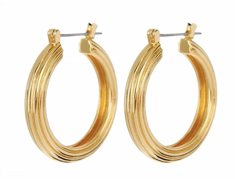 Jewelry Clearance Event – Stock Up Before It's Over Women's Cher Hoops Earrings In Gold Jewelry Clearance Event – Stock Up Before It's Over Women's Cher Hoops Earrings In Gold