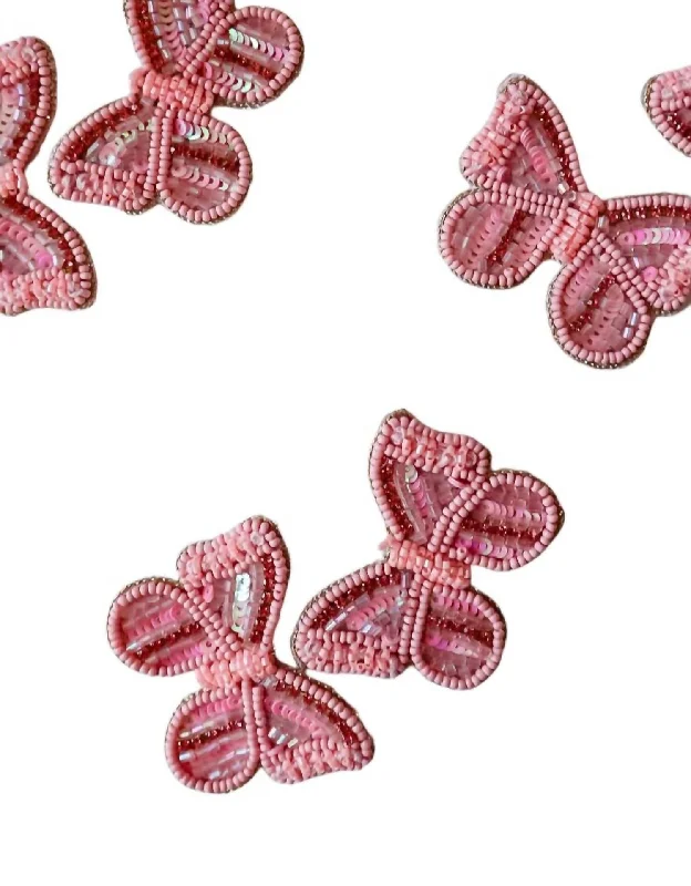 Once-A-Year Jewelry Sale – Grab Your Favorites Now Women's Collette Butterfly Earrings In Pink Once-A-Year Jewelry Sale – Grab Your Favorites Now Women's Collette Butterfly Earrings In Pink