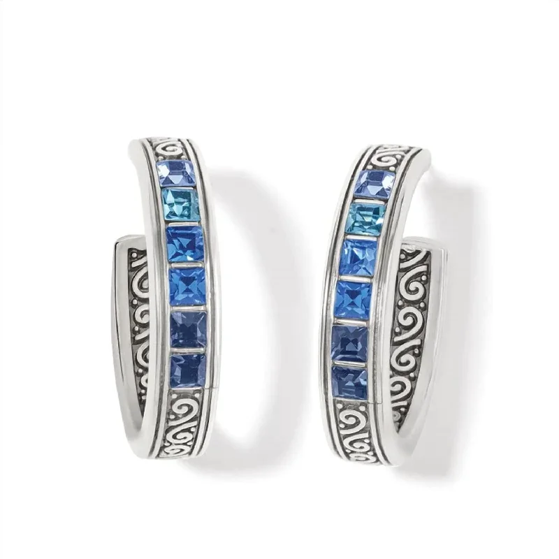 Get The Jewelry You Love At A Price You Love Women's Hoop Earrings In Silver-Light Blue Get The Jewelry You Love At A Price You Love Women's Hoop Earrings In Silver-Light Blue