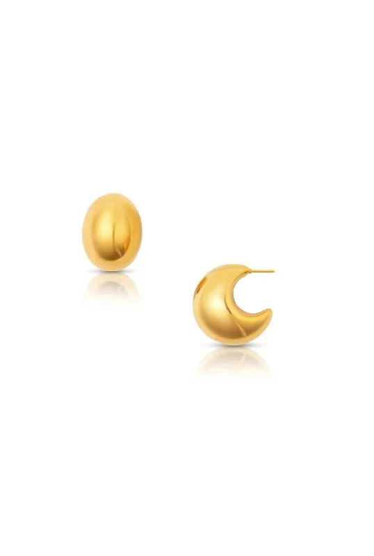 Limited Stock On Premium Jewelry At Low Prices Women's Kane Dome Drop Earring In Gold Limited Stock On Premium Jewelry At Low Prices Women's Kane Dome Drop Earring In Gold