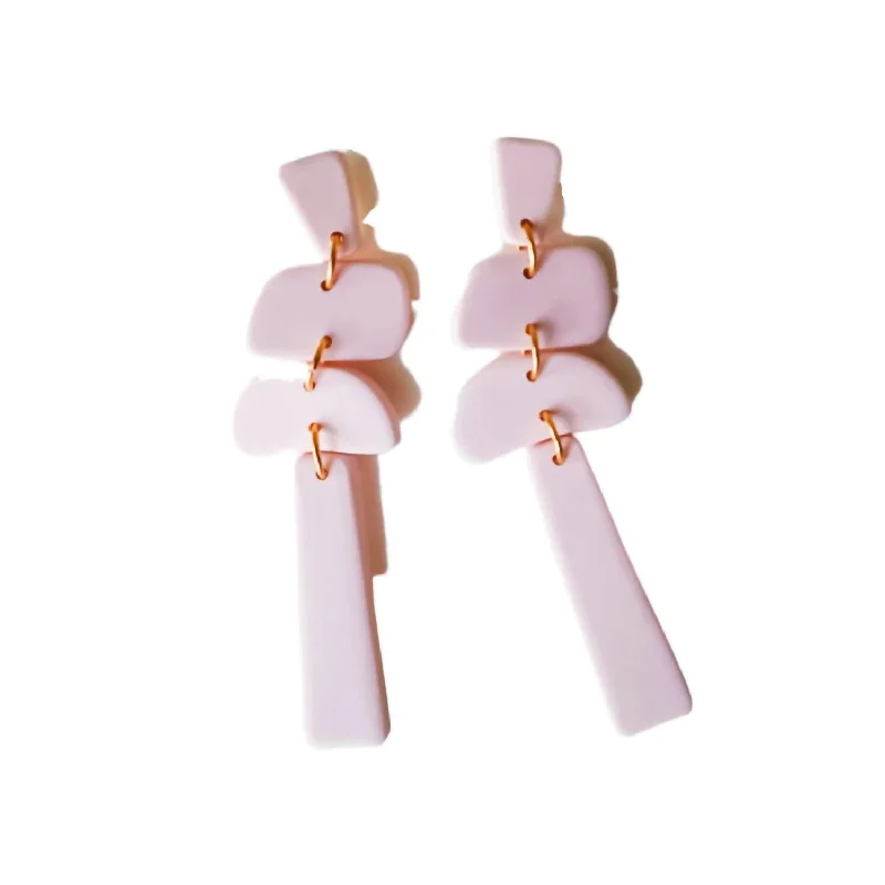 Shop Modern Jewelry Collections With Exclusive Discounts Women's Neve Drop Earrings In Pink Shop Modern Jewelry Collections With Exclusive Discounts Women's Neve Drop Earrings In Pink