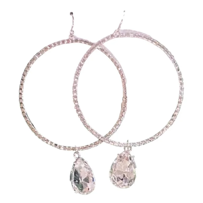 Flash Sale On Exquisite Jewelry – Don't Miss Out Women's Rhinestone Hoop Earrings In Silver Flash Sale On Exquisite Jewelry – Don't Miss Out Women's Rhinestone Hoop Earrings In Silver