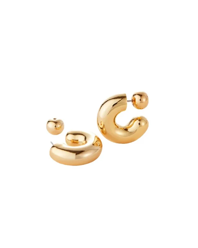 Modern Statement Jewelry For Bold Styling Women's Tome Hoops - Large In Gold