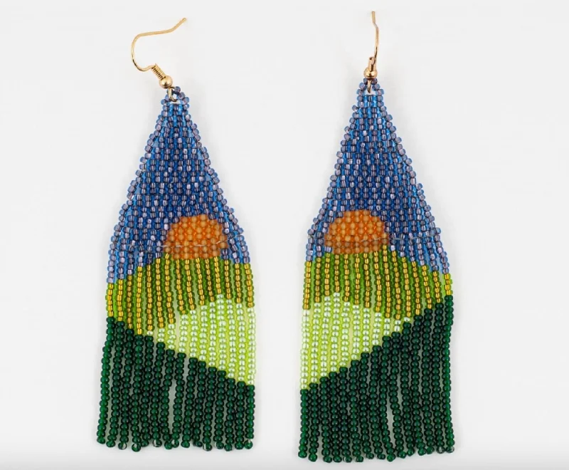Eco-Friendly Sustainable Jewelry For Conscious Buyers Women's Vista Beaded Fringe Earrings In Fresh Multi Eco-Friendly Sustainable Jewelry For Conscious Buyers Women's Vista Beaded Fringe Earrings In Fresh Multi