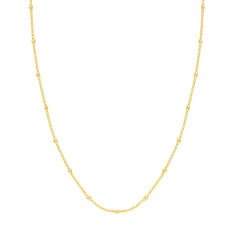 Shine Without Limits – Jewelry Sale Happening Now 14K Yellow Gold 3mm Disco Bead Rolo Chain Necklace Shine Without Limits – Jewelry Sale Happening Now 14K Yellow Gold 3mm Disco Bead Rolo Chain Necklace
