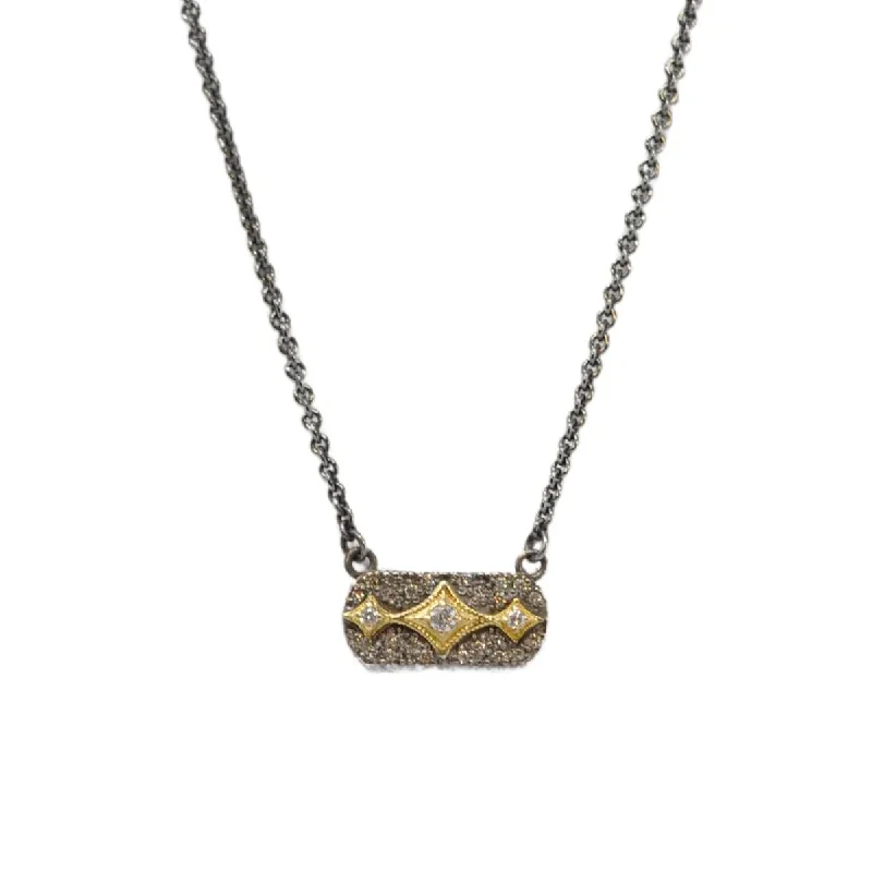 Romantic Heart-Shaped Jewelry For Special Gifts Diamond Bar Necklace