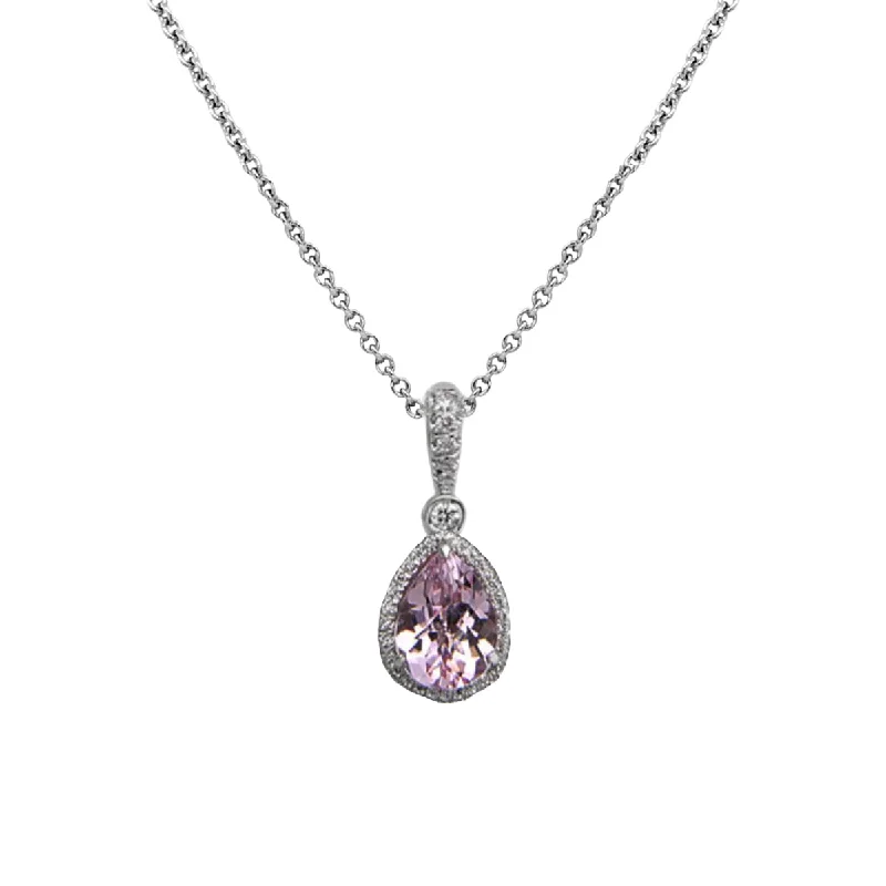 Chic And Stylish Jewelry At Exclusive Prices Reversible Morganite Pendant with Pink Sapphire and Diamond Accents Chic And Stylish Jewelry At Exclusive Prices Reversible Morganite Pendant with Pink Sapphire and Diamond Accents