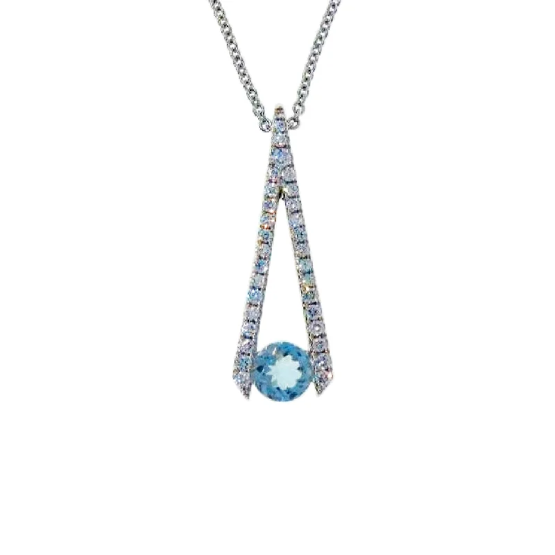 Shop Fine Jewelry With Exclusive Savings Aquamarine & Diamond Pendant