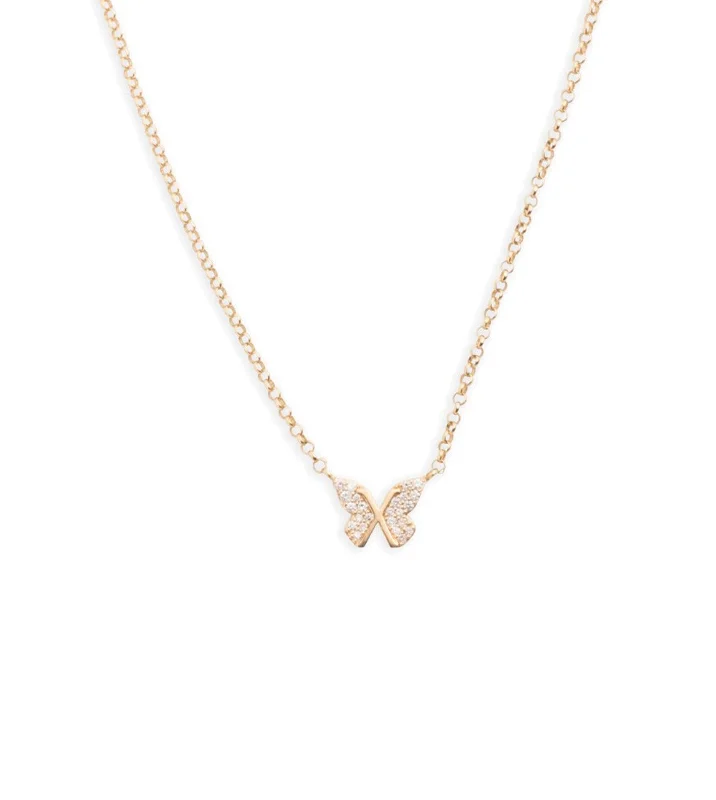 Limited-Time Jewelry Sale – Elegant Styles At Less Butterfly - Reverie : Small Pave Diamond Stationary Necklace Limited-Time Jewelry Sale – Elegant Styles At Less Butterfly - Reverie : Small Pave Diamond Stationary Necklace