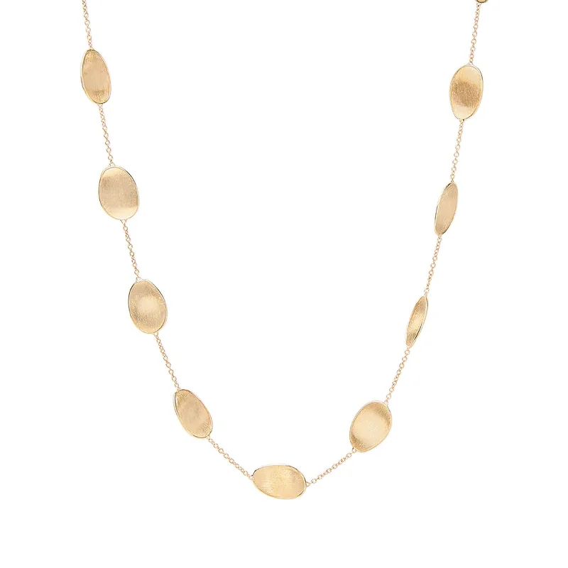Dainty Floral Jewelry For Feminine Elegance Lunaria Petal Necklace, Long