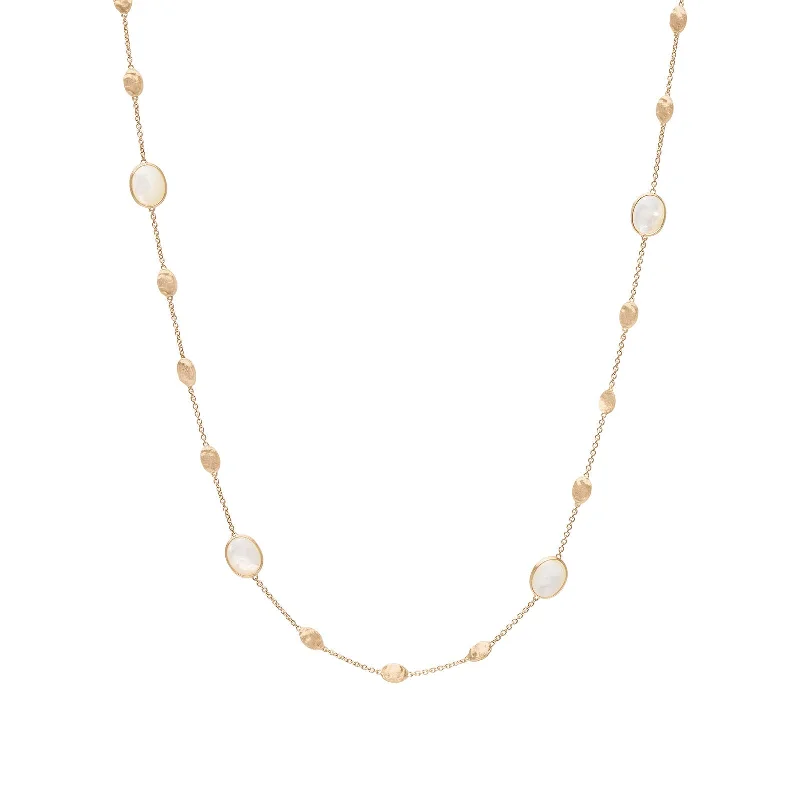 Trendy Minimalist Jewelry For Everyday Wear Siviglia Mother of Pearl & Gold Long Necklace Trendy Minimalist Jewelry For Everyday Wear Siviglia Mother of Pearl & Gold Long Necklace