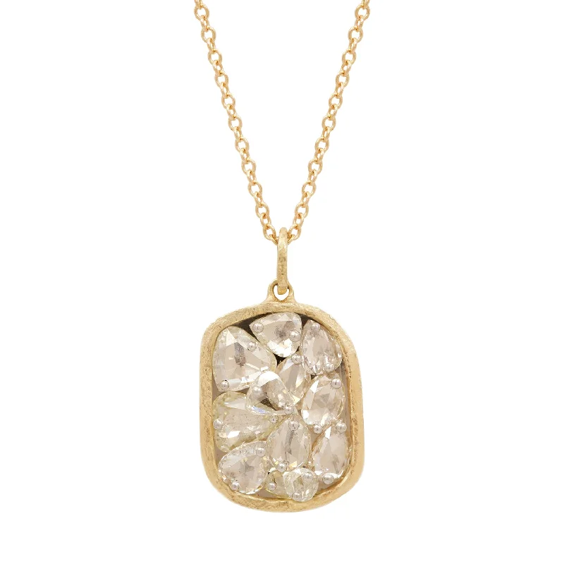 Exclusive Jewelry Sale – Shine For Less Diamond Cluster Frame Necklace
