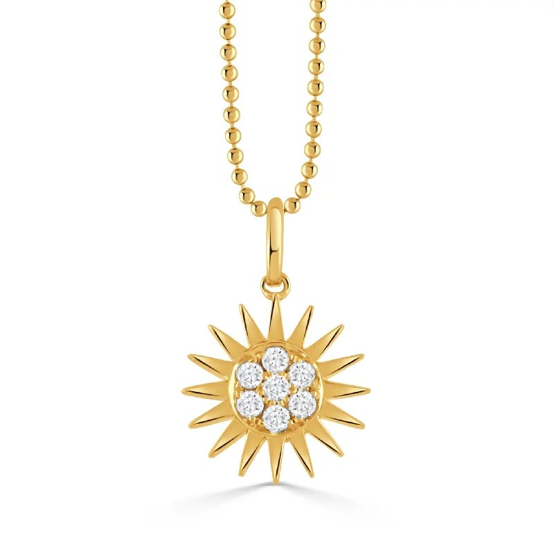 Huge Savings On Premium Jewelry Styles Diamond Sunburst 18K Yellow Gold Pendant Necklace Huge Savings On Premium Jewelry Styles Diamond Sunburst 18K Yellow Gold Pendant Necklace