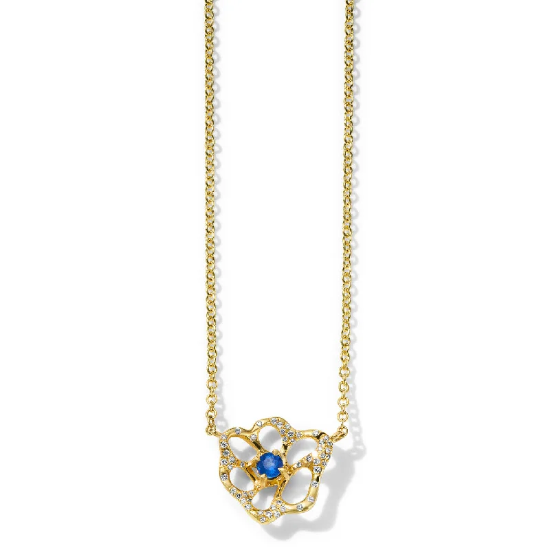 The Ultimate Jewelry Sale – Shop Premium Styles Small Flora Necklace in Blue Sapphire with Diamonds The Ultimate Jewelry Sale – Shop Premium Styles Small Flora Necklace in Blue Sapphire with Diamonds