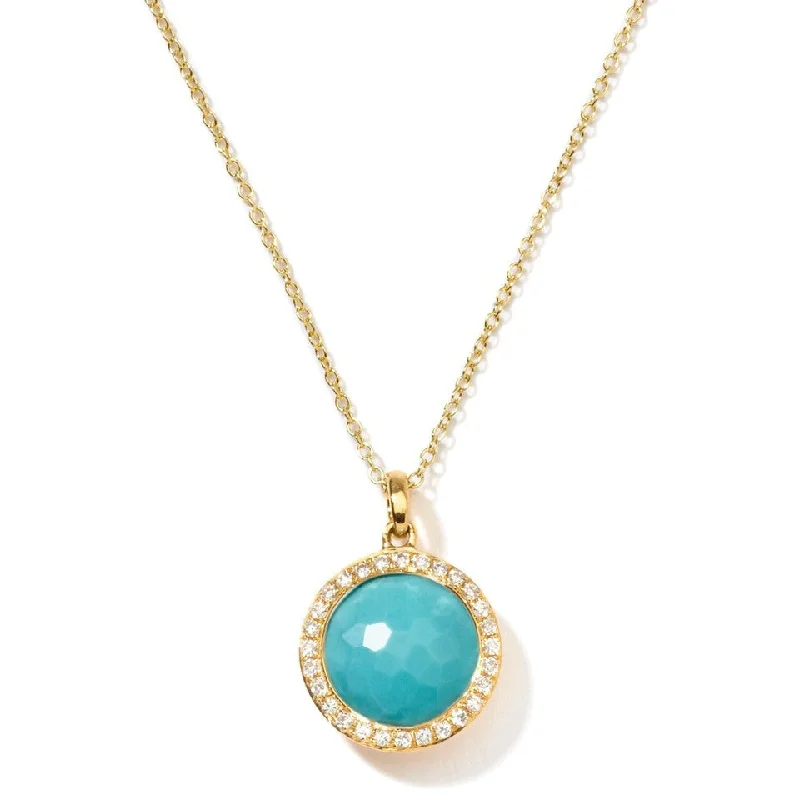 Shop Signature Jewelry Styles At Exclusive Prices Lollipop Small Pendant Necklace in Turquoise with Diamonds Shop Signature Jewelry Styles At Exclusive Prices Lollipop Small Pendant Necklace in Turquoise with Diamonds