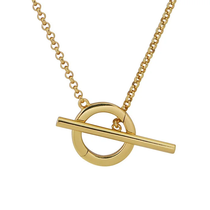 High-Quality Gemstone Jewelry For Special Occasions Goldbug Toggle Charm Chain Necklace