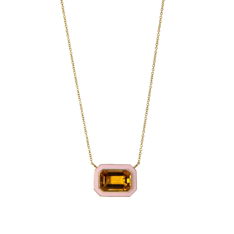Personalized Jewelry Sale – Meaningful Gifts At Great Prices Goshwara Citrine & Pink Enamel 18K Gold Pendant Necklace Personalized Jewelry Sale – Meaningful Gifts At Great Prices Goshwara Citrine & Pink Enamel 18K Gold Pendant Necklace