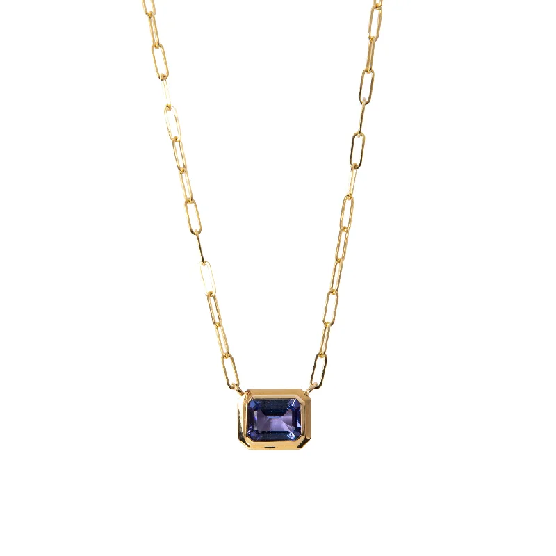 Fashion-Forward Jewelry At Incredible Prices Goshwara Emerald-Cut Tanzanite 18K Gold Pendant Necklace Fashion-Forward Jewelry At Incredible Prices Goshwara Emerald-Cut Tanzanite 18K Gold Pendant Necklace
