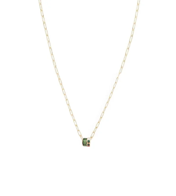 Bohemian-Inspired Jewelry For Free-Spirited Fashion Internal Compass & Baguette Tsavorite : Heart Beat Super Fine Clip Chain Necklace Bohemian-Inspired Jewelry For Free-Spirited Fashion Internal Compass & Baguette Tsavorite : Heart Beat Super Fine Clip Chain Necklace