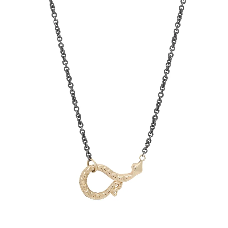 Jewelry Deals That Outshine The Rest Lucky Snake Necklace Silver & Gold