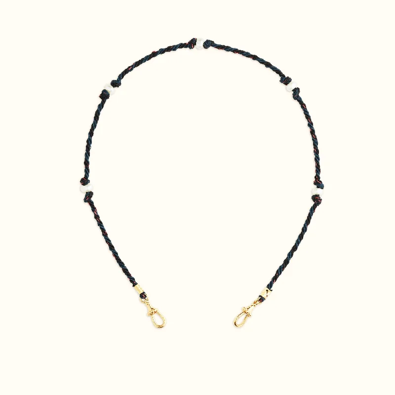 Limited-Time Offer On Premium Jewelry Collections Mauli Silky Cord in Blue and Black with Freshwater Cultured Pearl Beads Limited-Time Offer On Premium Jewelry Collections Mauli Silky Cord in Blue and Black with Freshwater Cultured Pearl Beads