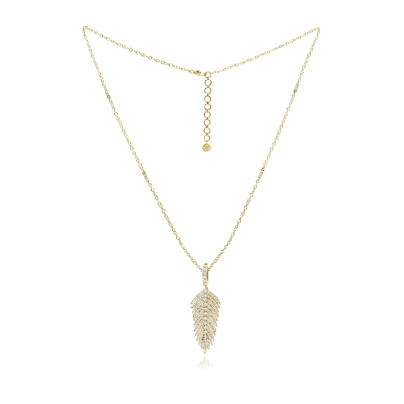 Limited-Time Offer On Elegant Jewelry Pieces Jewels Diamond Feather Pendant