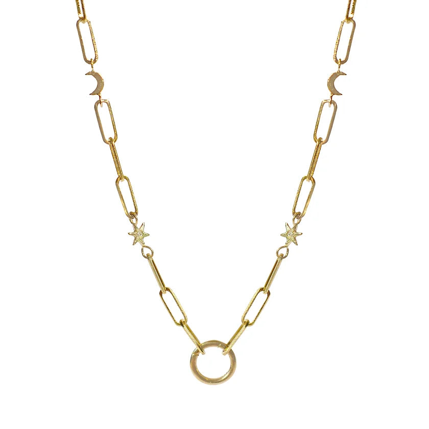 The Ultimate Jewelry Sale – Shop Premium Styles Star and Moon Paperclip Charm Holder Necklace - 14k Gold The Ultimate Jewelry Sale – Shop Premium Styles Star and Moon Paperclip Charm Holder Necklace - 14k Gold