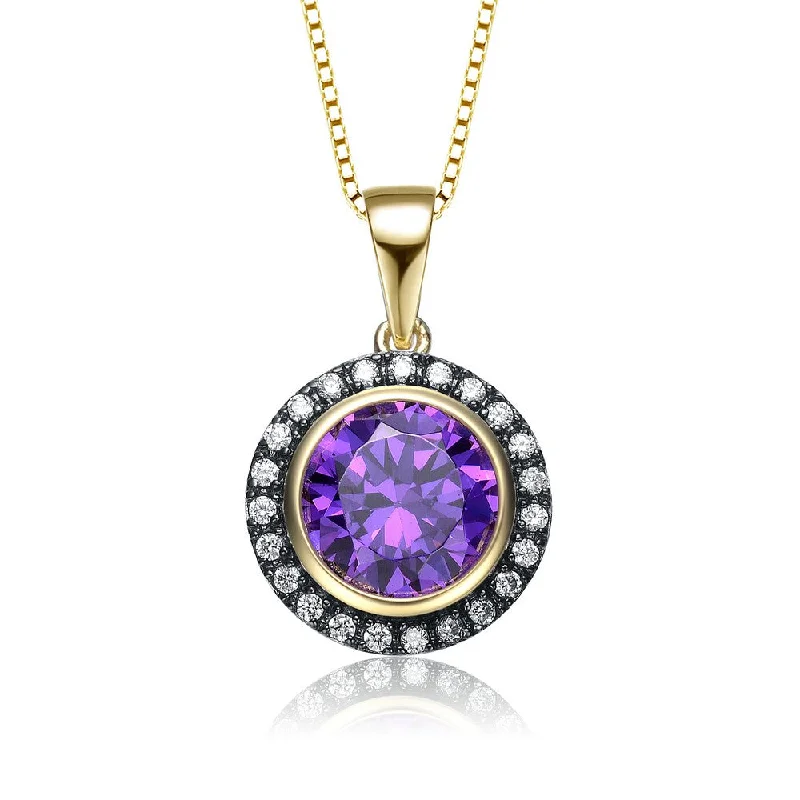 Personalized Jewelry Sale – Meaningful Gifts At Great Prices Sophie Purple Gold and Black Round Pendant Necklace Personalized Jewelry Sale – Meaningful Gifts At Great Prices Sophie Purple Gold and Black Round Pendant Necklace