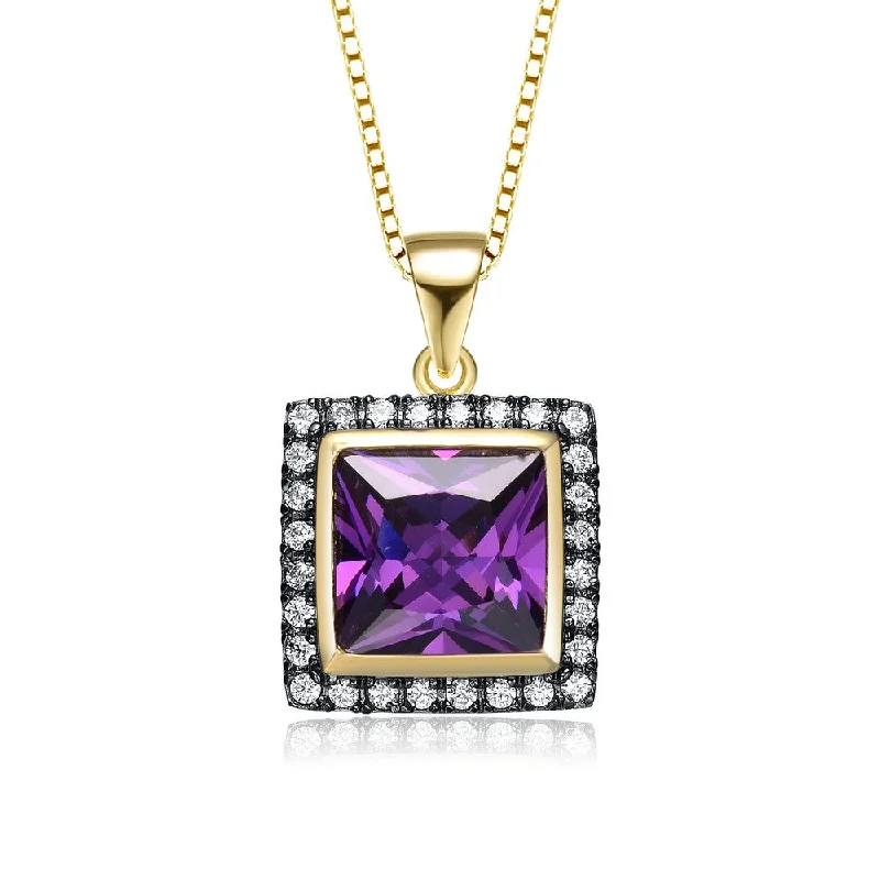 Affordable Luxury Jewelry For Every Occasion Sophie Purple Gold and Black Pendant Necklace Affordable Luxury Jewelry For Every Occasion Sophie Purple Gold and Black Pendant Necklace