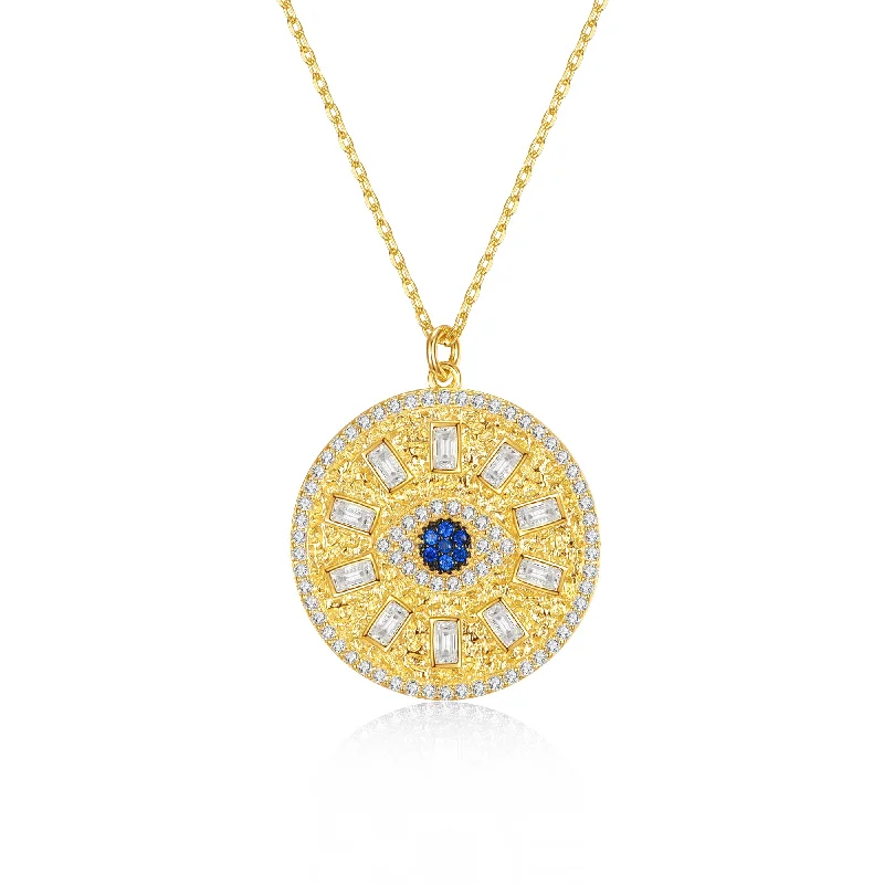 Exclusive Online Jewelry Sale – Don't Wait 14k Gold Plated with Blue Sapphire & Cubic Zirconia Mandala Medallion Pendant Necklace Exclusive Online Jewelry Sale – Don't Wait 14k Gold Plated with Blue Sapphire & Cubic Zirconia Mandala Medallion Pendant Necklace