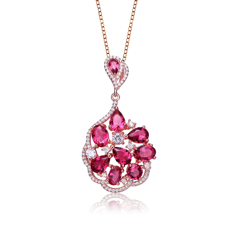 Don't Miss Out On Jaw-Dropping Jewelry Discounts 14k Rose Gold Plated Multi Colored Cubic Zirconia Pendant Necklace Don't Miss Out On Jaw-Dropping Jewelry Discounts 14k Rose Gold Plated Multi Colored Cubic Zirconia Pendant Necklace