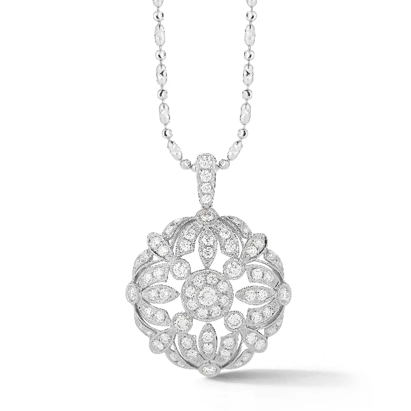 Grab Stylish Jewelry Before The Sale Ends Diamond Lacy Antique Cutout Pendant