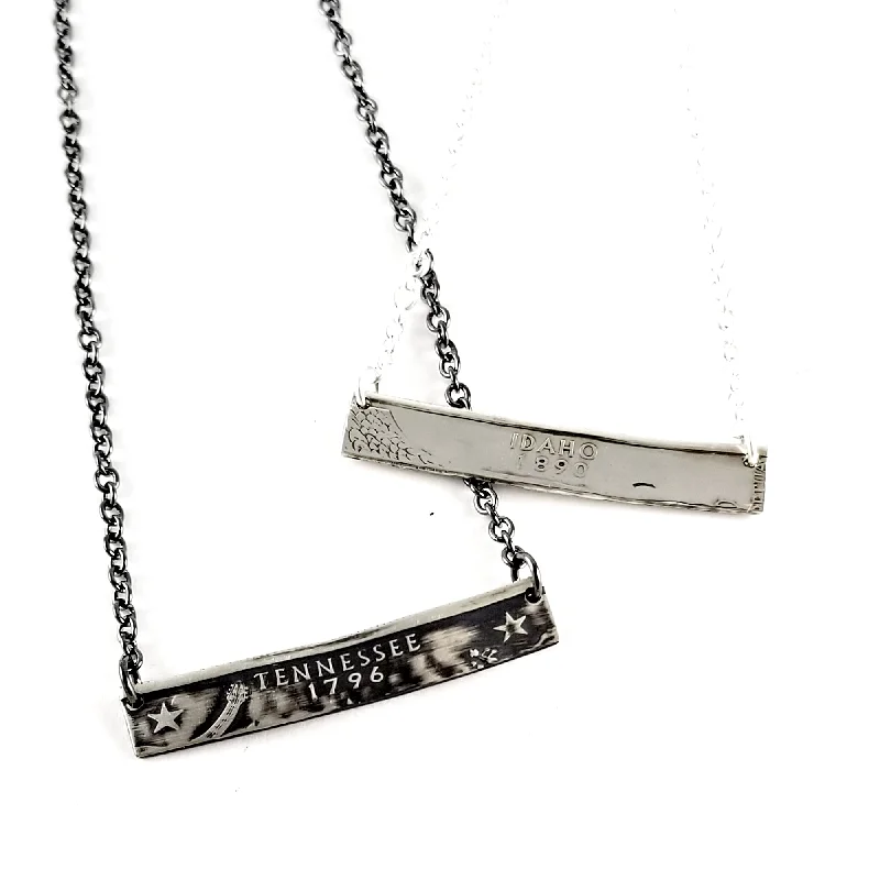 Sparkle More For Less – Jewelry Sale Happening Now 90% Silver State Quarter Bar Necklace Sparkle More For Less – Jewelry Sale Happening Now 90% Silver State Quarter Bar Necklace