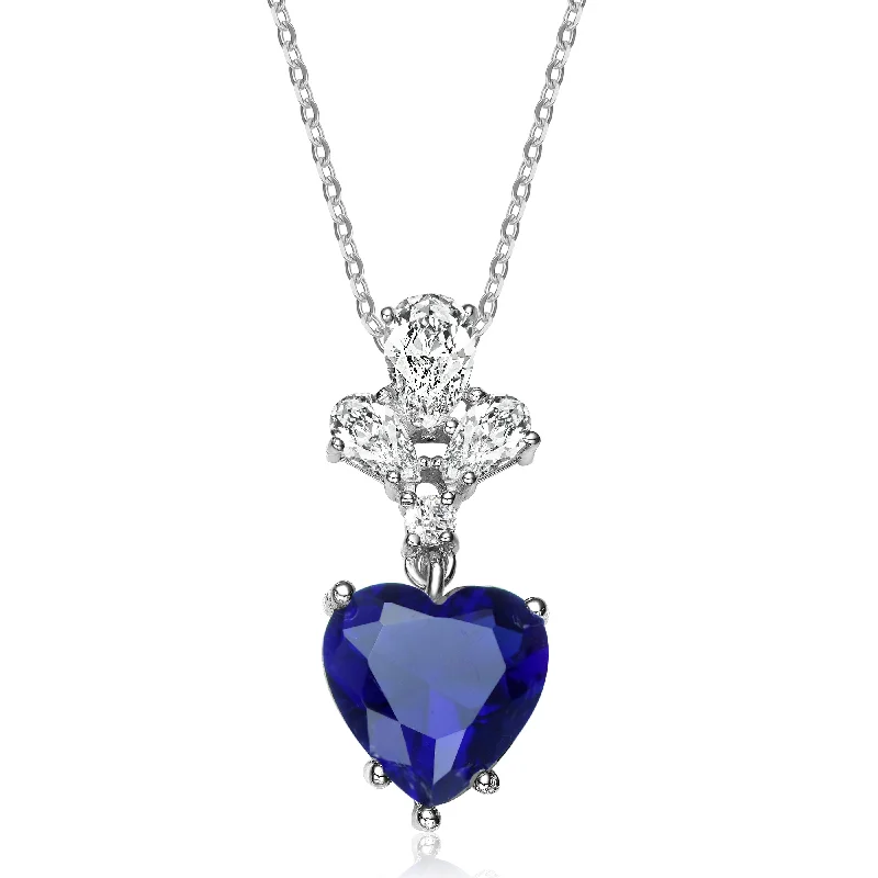 Chic And Stylish Jewelry At Exclusive Prices La Roche Dainty Blue Solitaire Heart Pendant Necklace Chic And Stylish Jewelry At Exclusive Prices La Roche Dainty Blue Solitaire Heart Pendant Necklace
