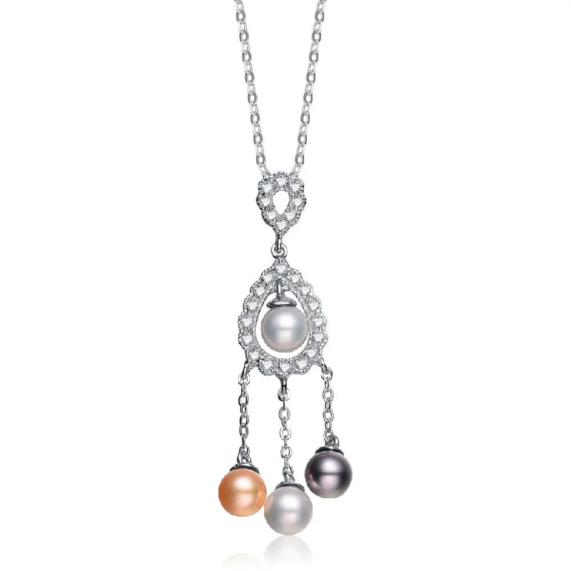 Handcrafted Jewelry Sale – Unique Designs At Low Prices Sylvie Pearl Dangling Pendant Necklace