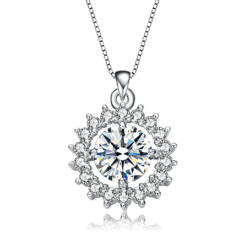 Breathtaking Jewelry, Breathtaking Prices Les Haudères Snowflake Halo Pendant Necklace Breathtaking Jewelry, Breathtaking Prices Les Haudères Snowflake Halo Pendant Necklace