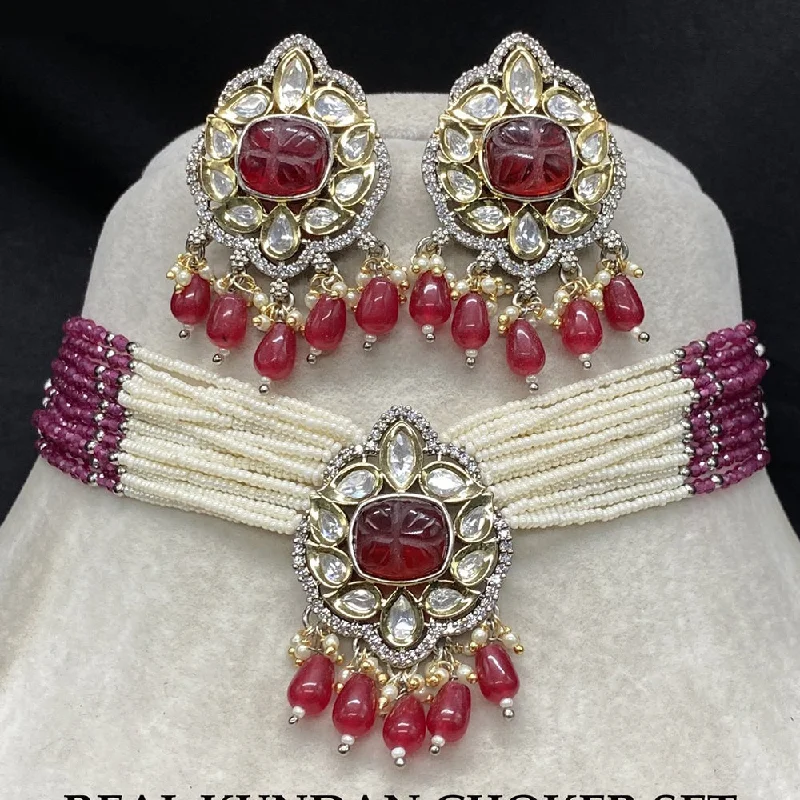 Get The Jewelry You Love At A Price You Love Amoliya Jewels Gold Plated Polki Kundan Choker Necklace Set Get The Jewelry You Love At A Price You Love Amoliya Jewels Gold Plated Polki Kundan Choker Necklace Set