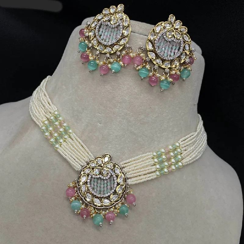 Luxury Jewelry Without The Luxury Price Tag Amoliya Jewels Gold Plated Polki Kundan Choker Necklace Set Luxury Jewelry Without The Luxury Price Tag Amoliya Jewels Gold Plated Polki Kundan Choker Necklace Set