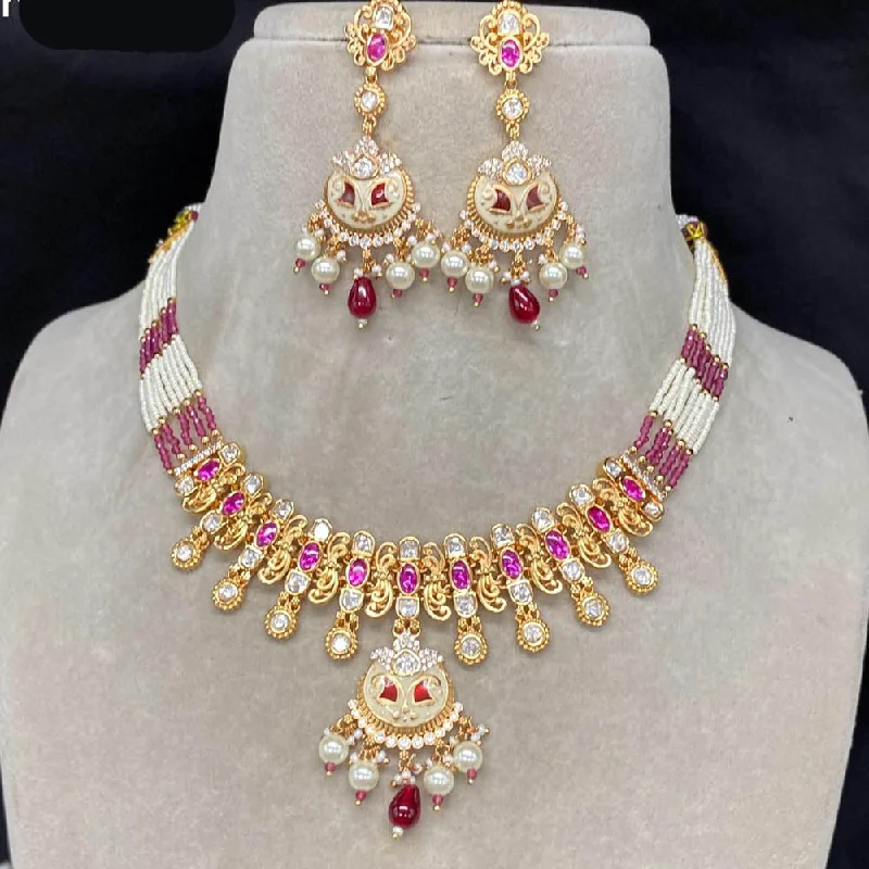 High-End Jewelry, Now More Affordable Than Ever Amoliya Jewels Gold Plated Polki Kundan Choker Necklace Set High-End Jewelry, Now More Affordable Than Ever Amoliya Jewels Gold Plated Polki Kundan Choker Necklace Set