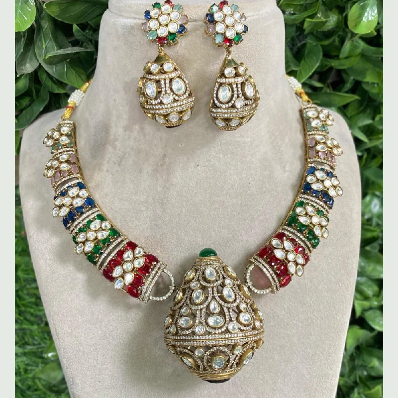 Jewelry Clearance – Final Chance To Save Big Amoliya Jewels Gold Plated Polki Kundan Necklace Set Jewelry Clearance – Final Chance To Save Big Amoliya Jewels Gold Plated Polki Kundan Necklace Set
