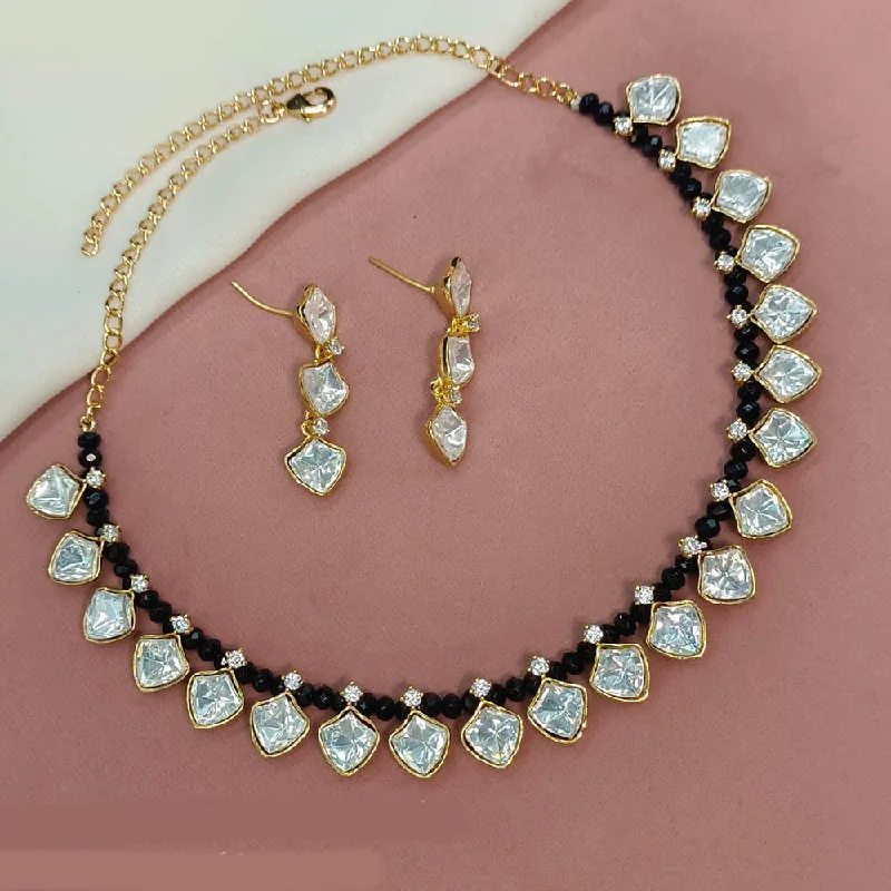 Jewelry Deals That Outshine The Rest Amoliya Jewels Gold Plated Polki Kundan Necklace Set Jewelry Deals That Outshine The Rest Amoliya Jewels Gold Plated Polki Kundan Necklace Set