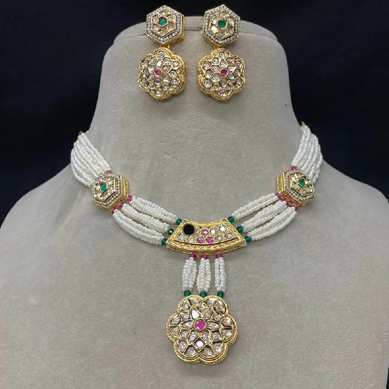 Stunning Jewelry At Even More Stunning Prices Amoliya Jewels Gold Plated Polki Kundan Necklace Set Stunning Jewelry At Even More Stunning Prices Amoliya Jewels Gold Plated Polki Kundan Necklace Set
