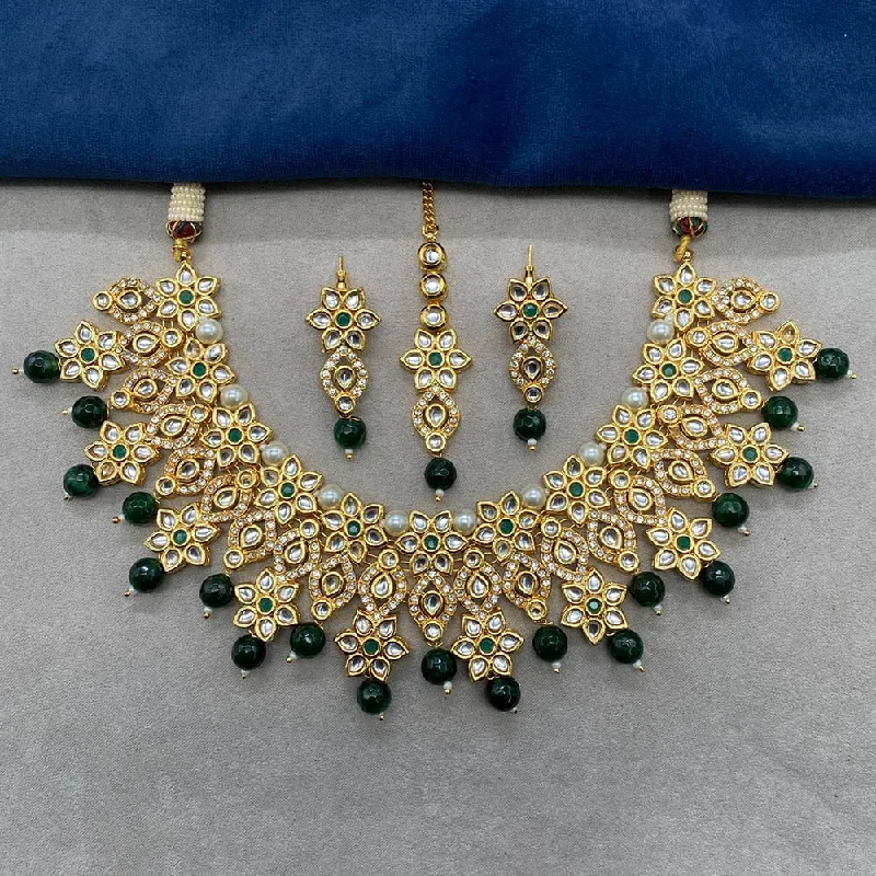 Timeless Elegance At Unbelievable Discounts Amoliya Jewels Gold Plated Polki Kundan Necklace Set Timeless Elegance At Unbelievable Discounts Amoliya Jewels Gold Plated Polki Kundan Necklace Set