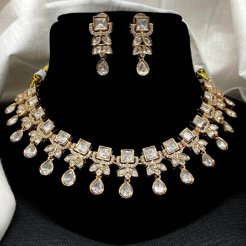 The Perfect Accessory For Less – Jewelry Sale Live Amoliya Jewels Gold Plated Polki Kundan Necklace Set The Perfect Accessory For Less – Jewelry Sale Live Amoliya Jewels Gold Plated Polki Kundan Necklace Set