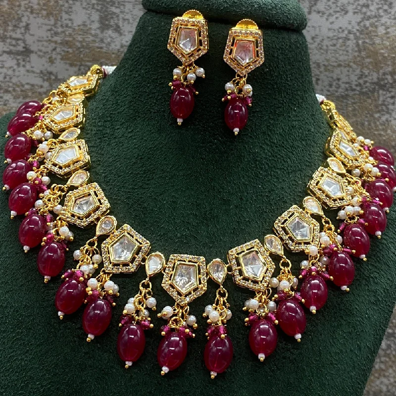 Your Dream Jewelry At Dream Prices Amoliya Jewels Gold Plated Polki Kundan Necklace Set Your Dream Jewelry At Dream Prices Amoliya Jewels Gold Plated Polki Kundan Necklace Set