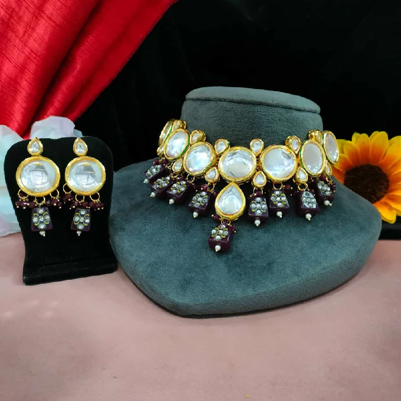 Trending Jewelry Styles Now At Limited-Time Discounts Blythediva Gold Plated Kundan Stone And Beads Necklace Set Trending Jewelry Styles Now At Limited-Time Discounts Blythediva Gold Plated Kundan Stone And Beads Necklace Set